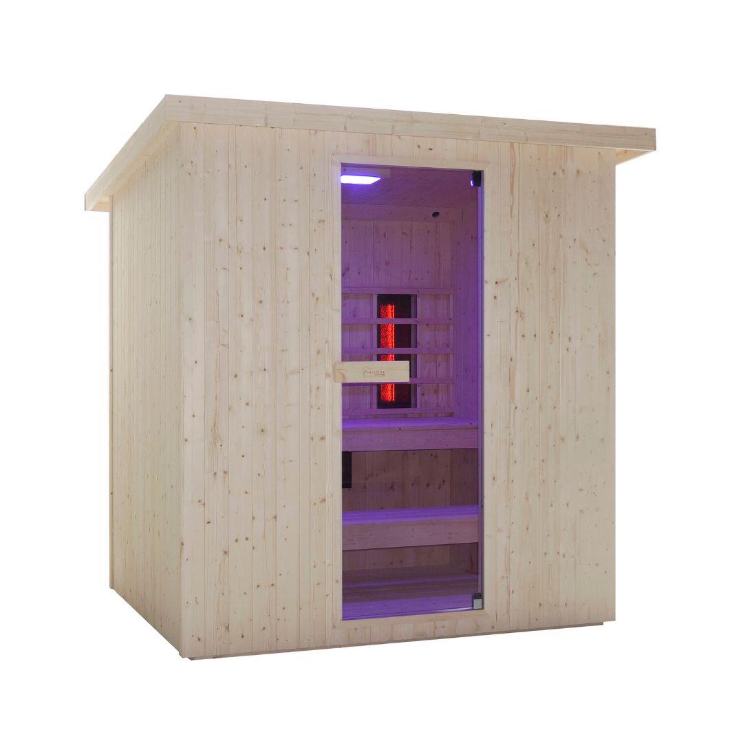 Outdoor Kombination Sauna und Infrarotkabine LAHTI für 4 - 6 Personen