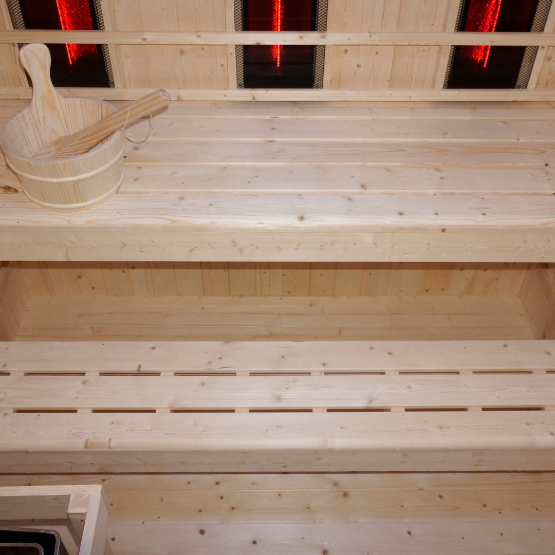 Outdoor combination sauna and infrared cabin LAHTI for 4 - 6 people