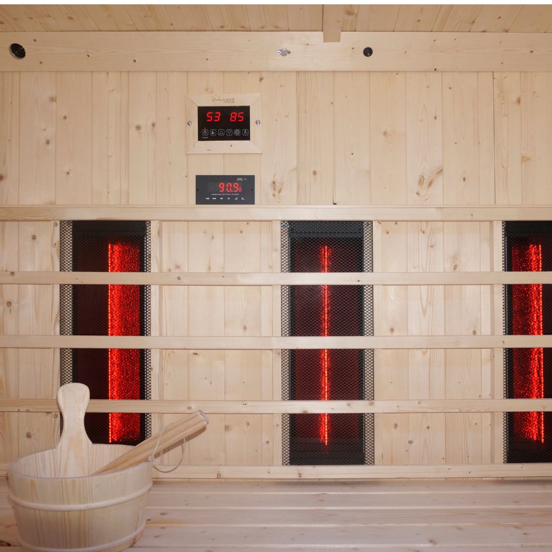 Outdoor combination sauna and infrared cabin LAHTI for 4 - 6 people