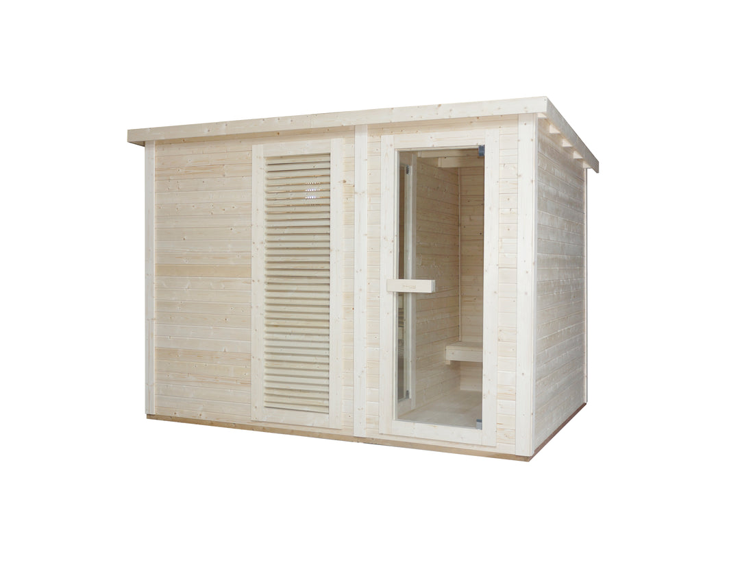 Outdoorsauna VAASA für 4 - 5 Personen mit Umkleide