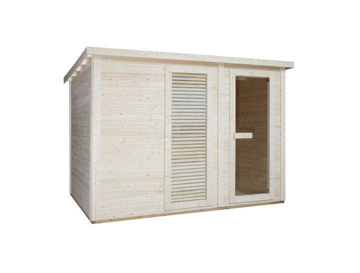 Outdoorsauna VAASA für 4 - 5 Personen mit Umkleide