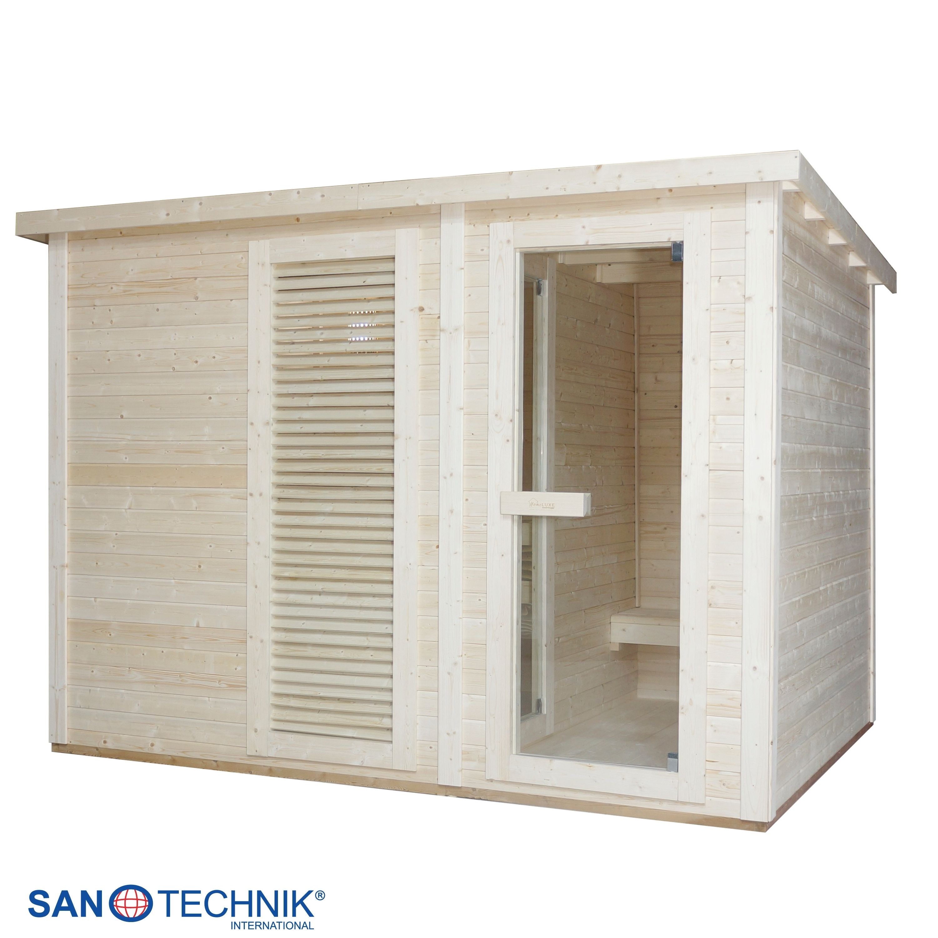 Outdoorsauna VAASA für 4 - 5 Personen mit Umkleide