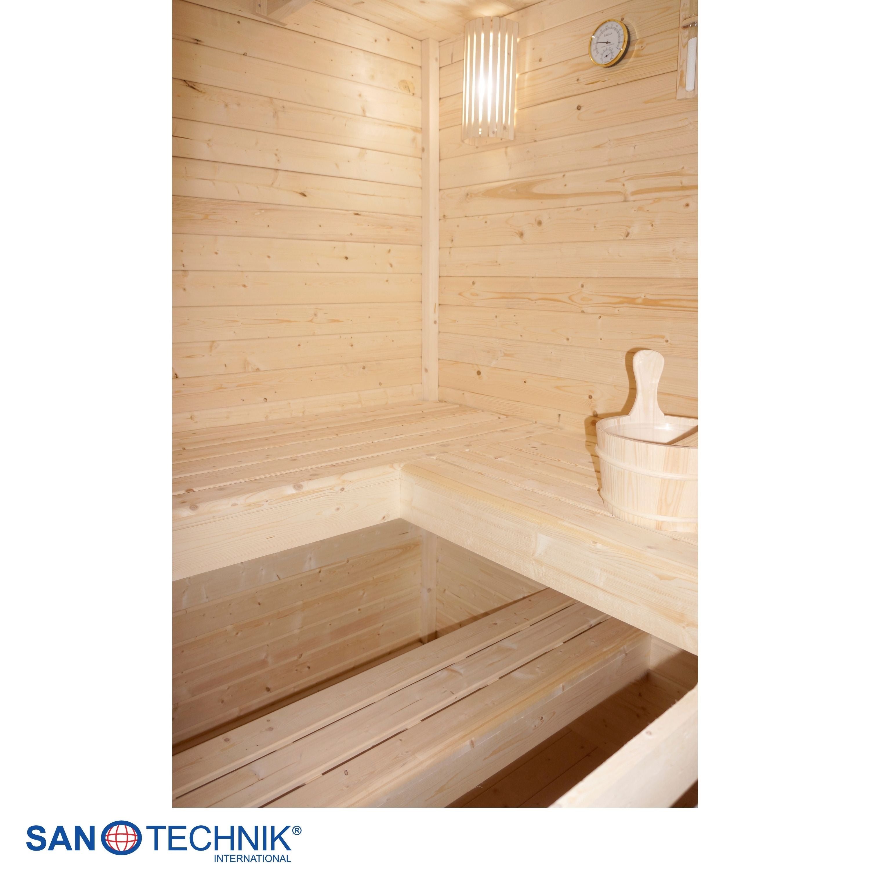 Outdoorsauna VAASA für 4 - 5 Personen mit Umkleide