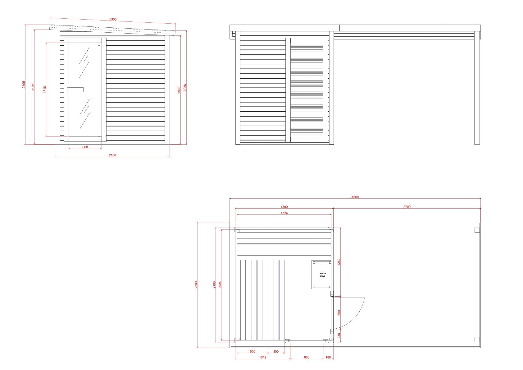 Outdoorsauna RAUMA für 4 - 5 Personen