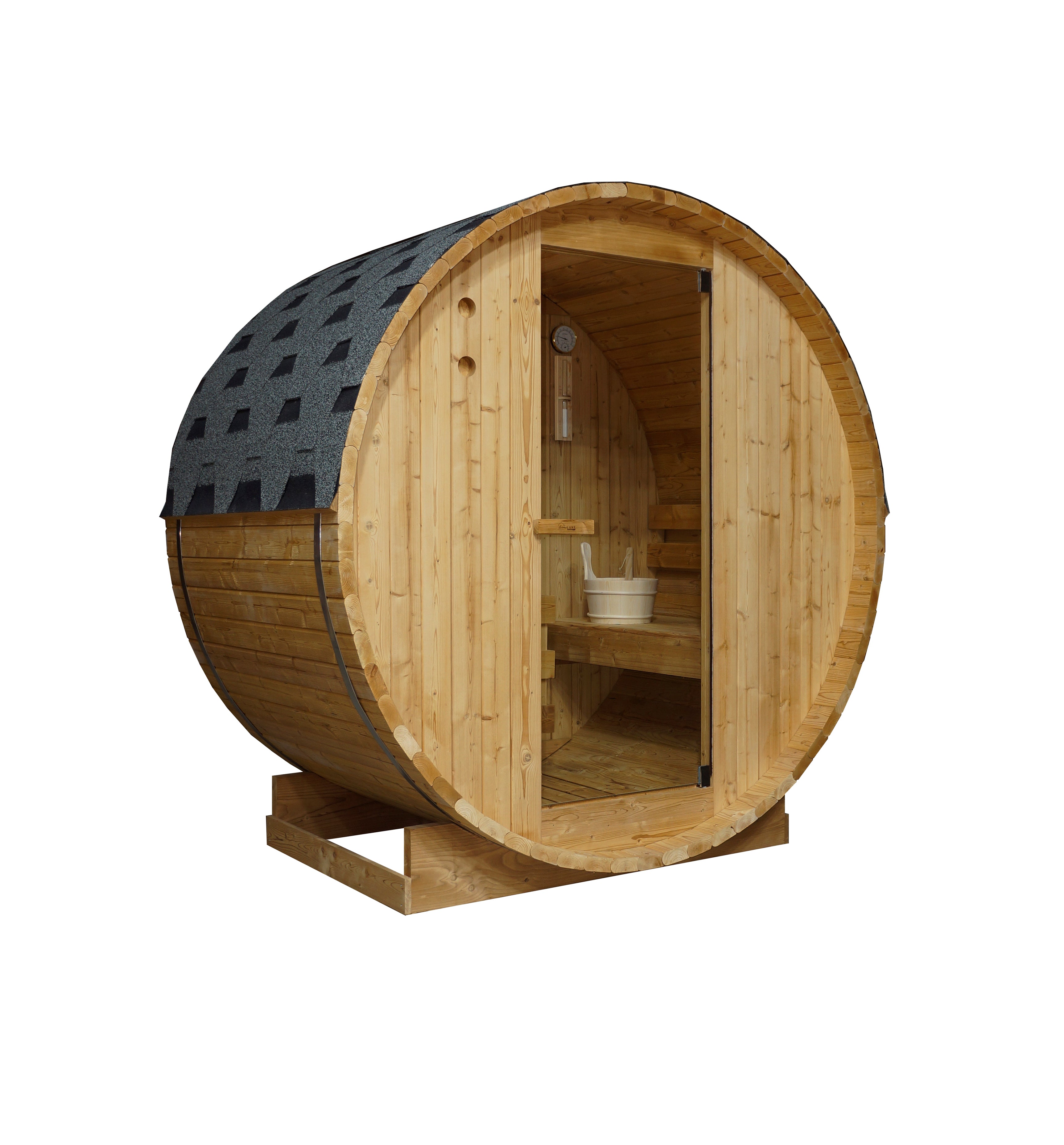 Sauna de barril al aire libre TROMSÖ M para 2 personas
