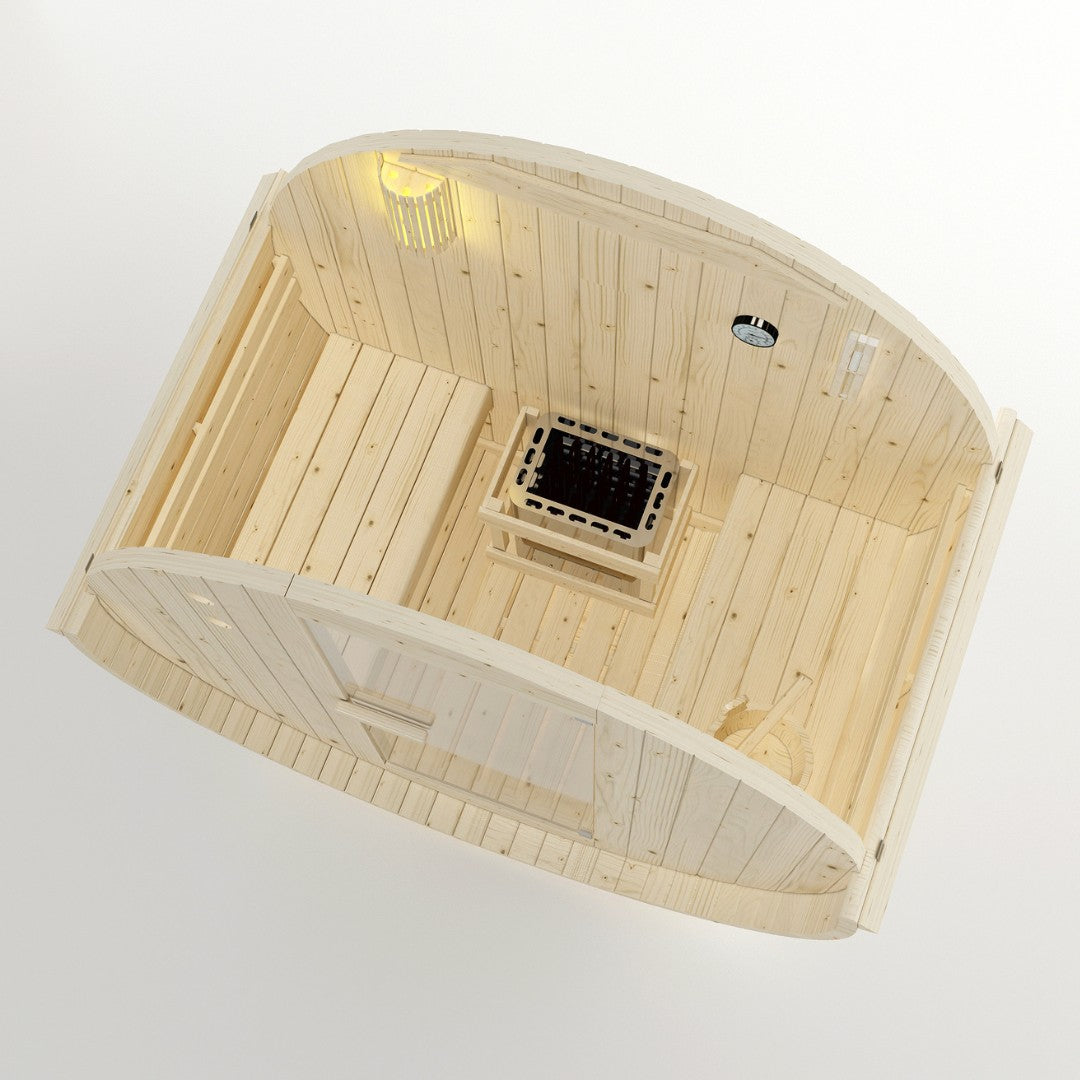 Sauna de barril al aire libre TROMSÖ M para 2 personas