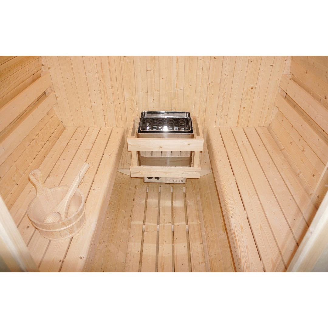 Sauna de barril al aire libre TROMSÖ L para 4 personas