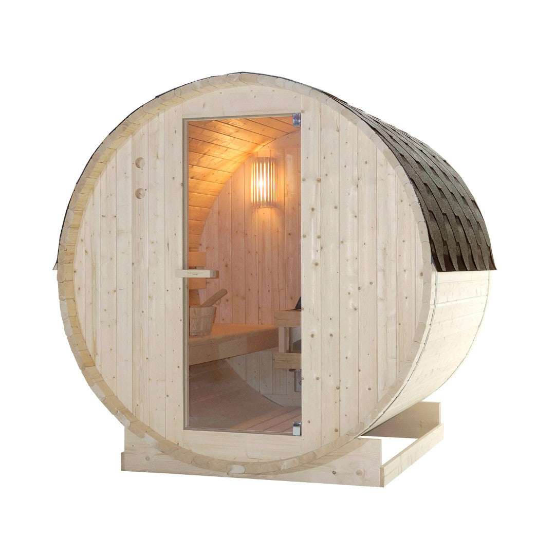 Sauna de barril al aire libre TROMSÖ L para 4 personas