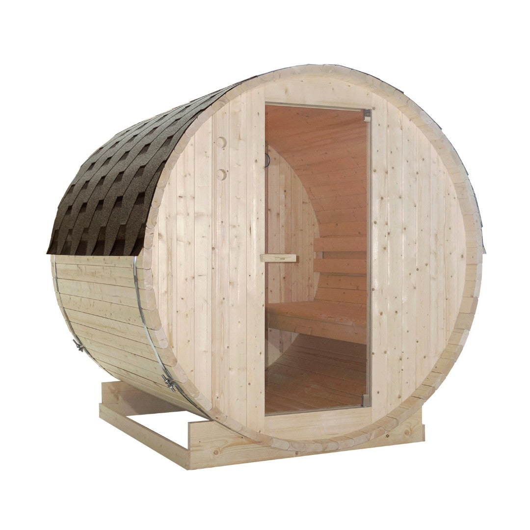 Sauna de barril al aire libre TROMSÖ L para 4 personas