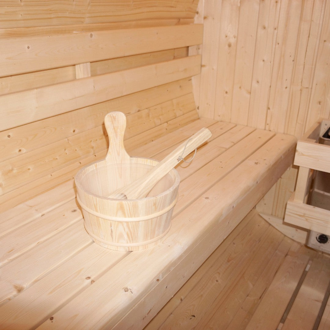 Sauna de barril al aire libre TROMSÖ L para 4 personas