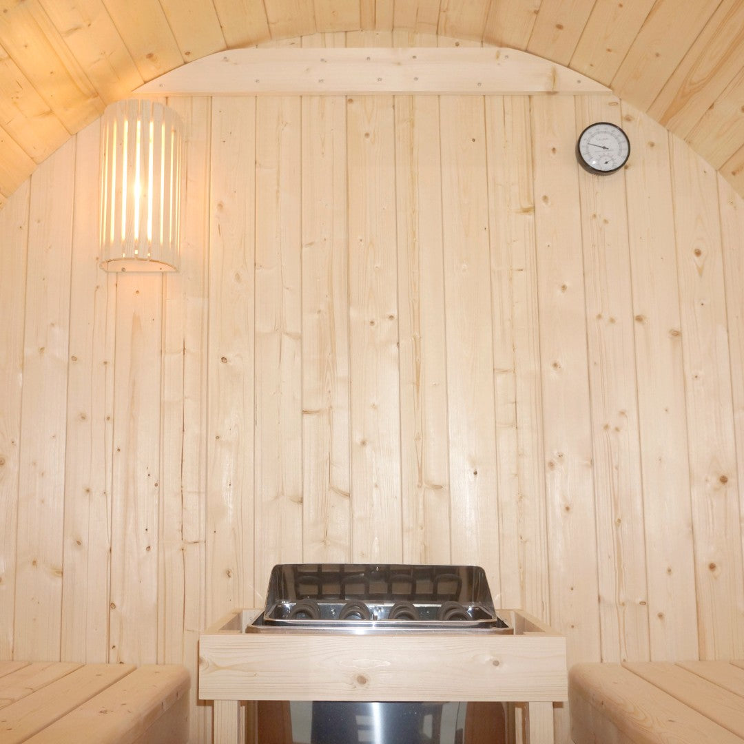 Sauna de barril al aire libre TROMSÖ L para 4 personas
