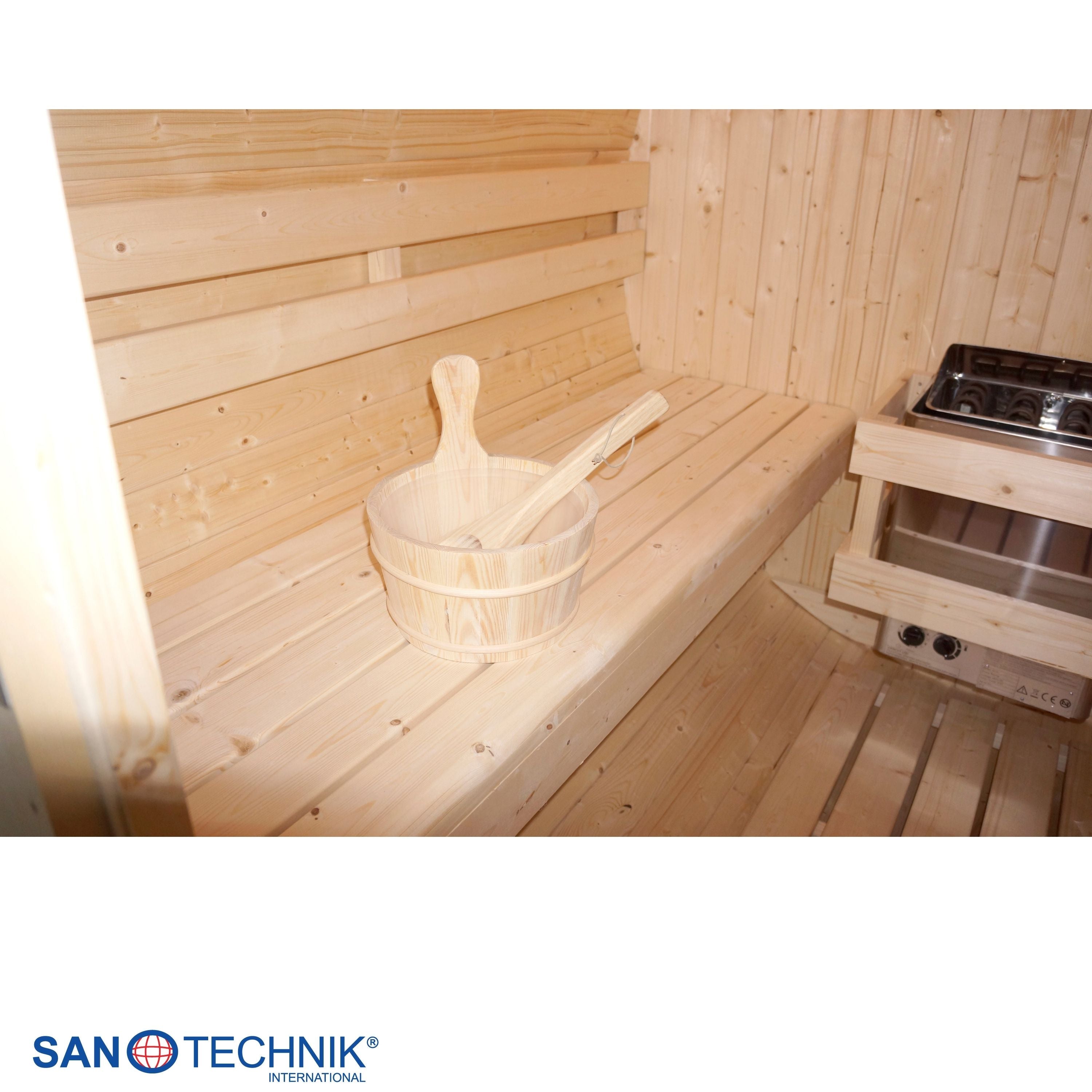 Outdoor barrel sauna TROMSÖ L for 4 people