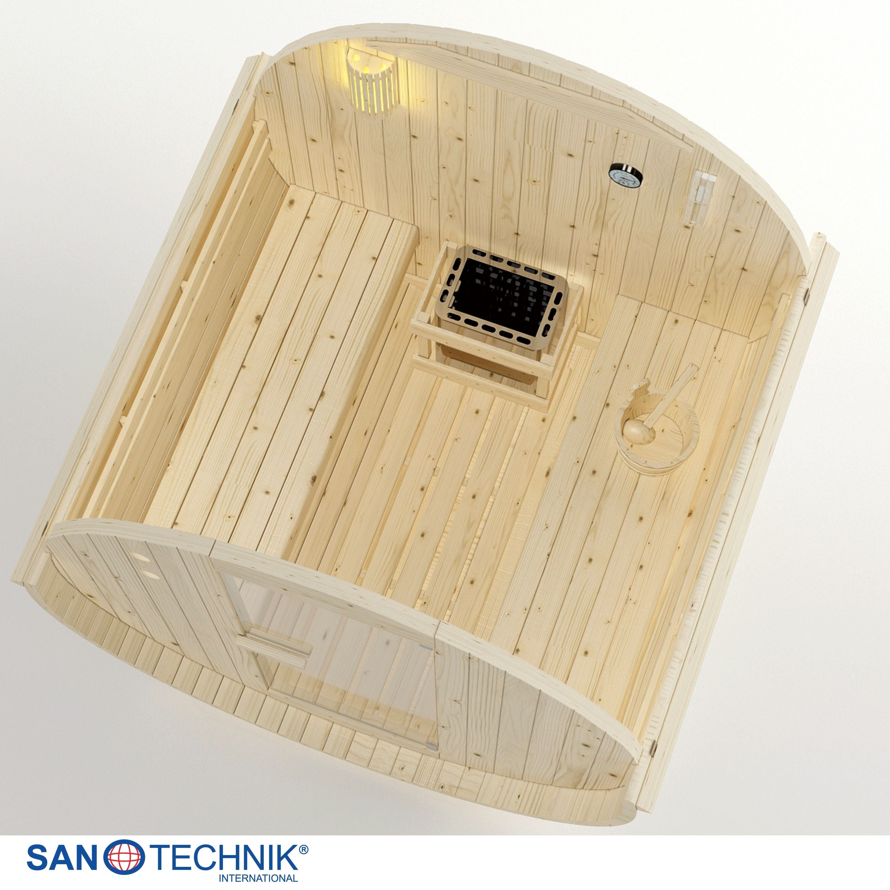 Outdoor barrel sauna TROMSÖ L for 4 people