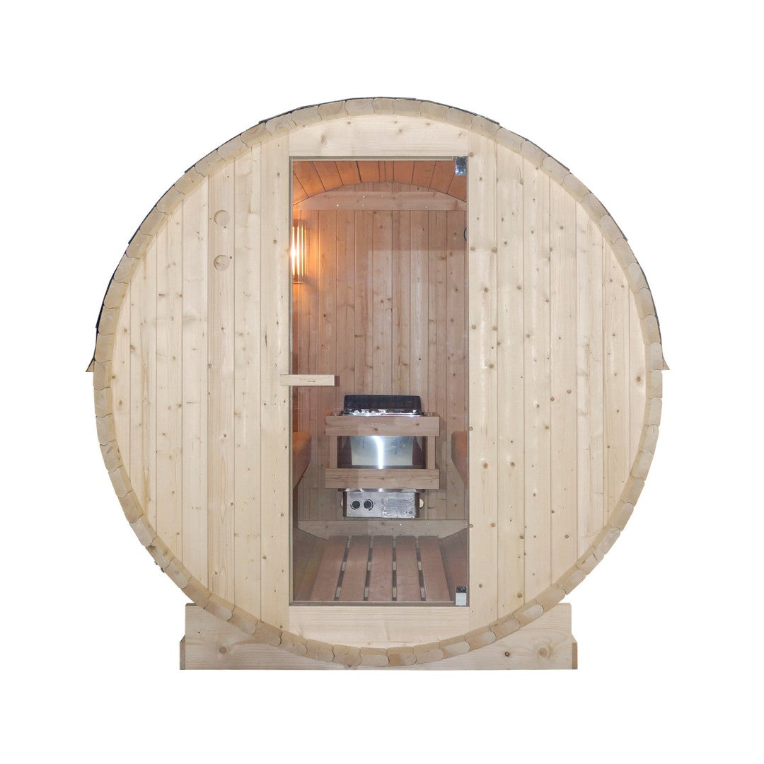 Sauna de barril al aire libre TROMSÖ XL para 6 personas