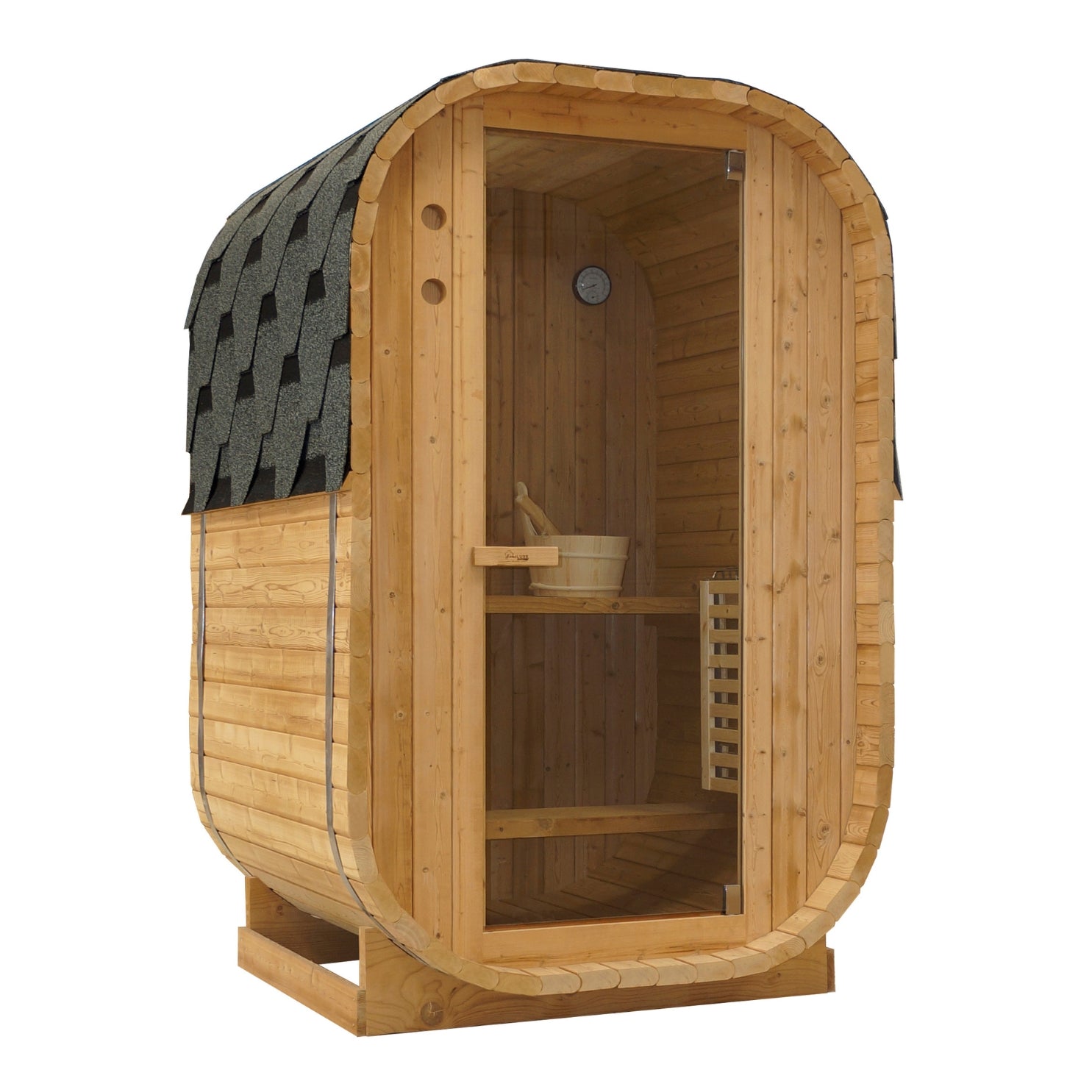 Outdoor Fasssauna LINDHOLM für 1-2 Personen
