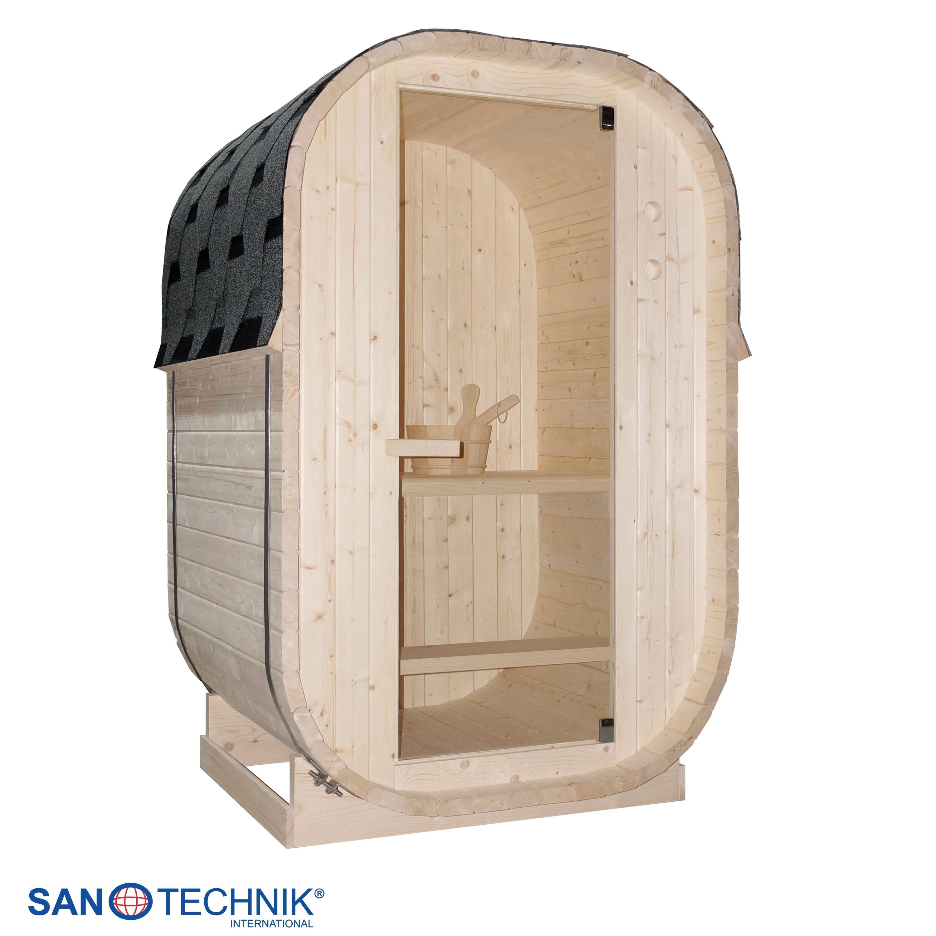 Outdoor Fasssauna LINDHOLM für 1-2 Personen