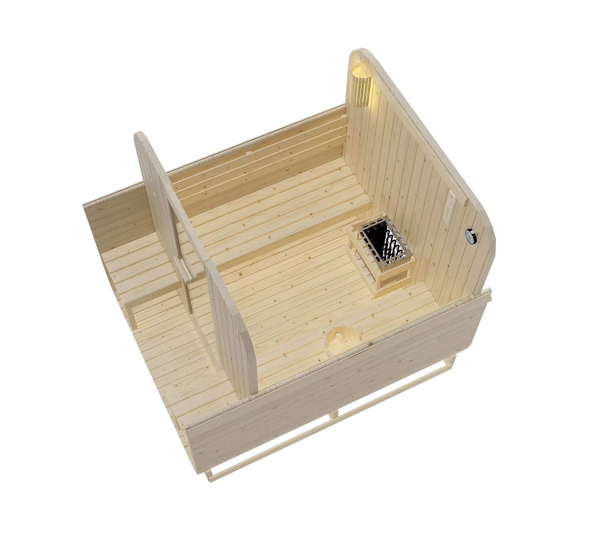 GÖTEBORG Außen Sauna für 4 P. 188,2x220x194 cm (Bausatz)