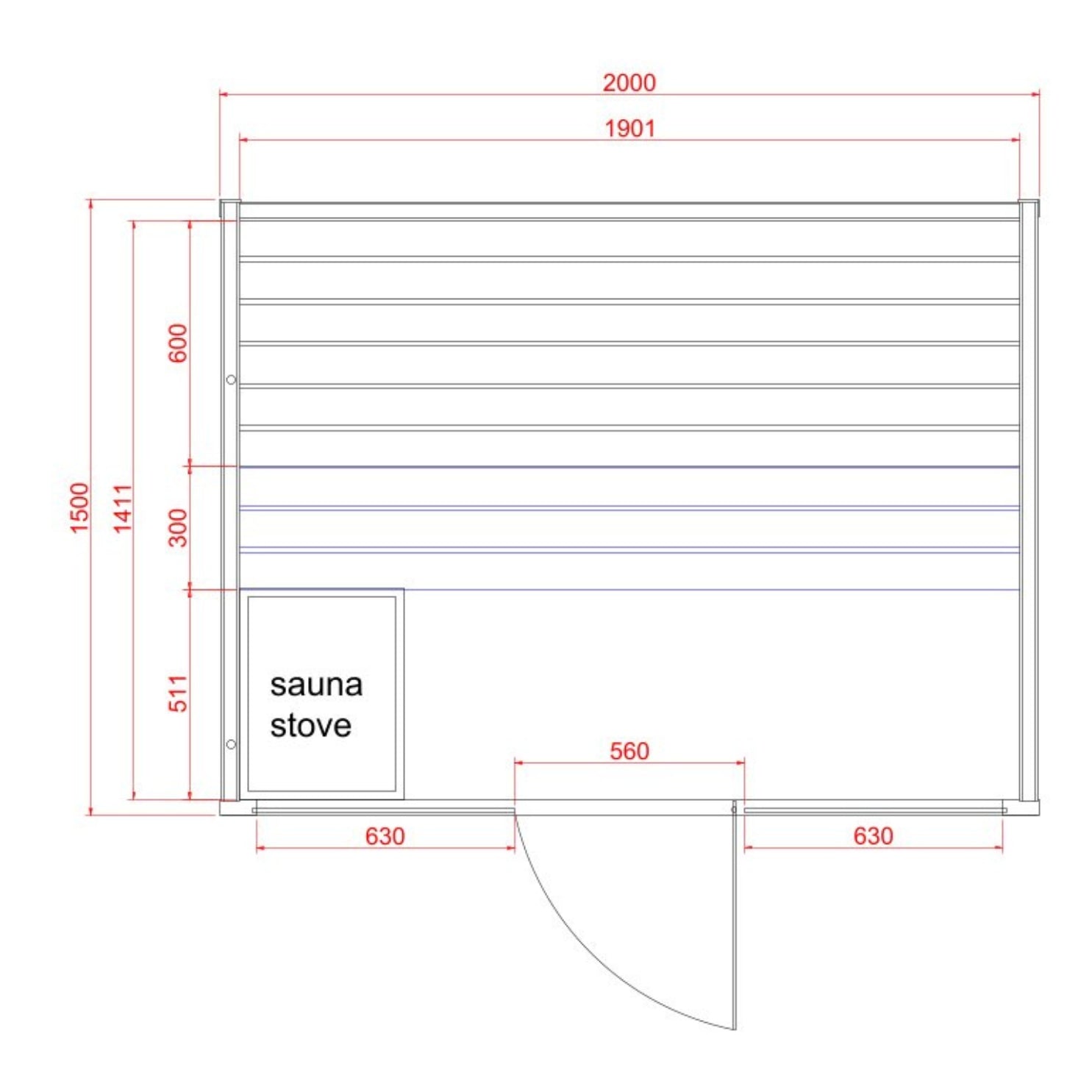 Sauna infrarroja y finlandesa KOTKA para 4-5 personas