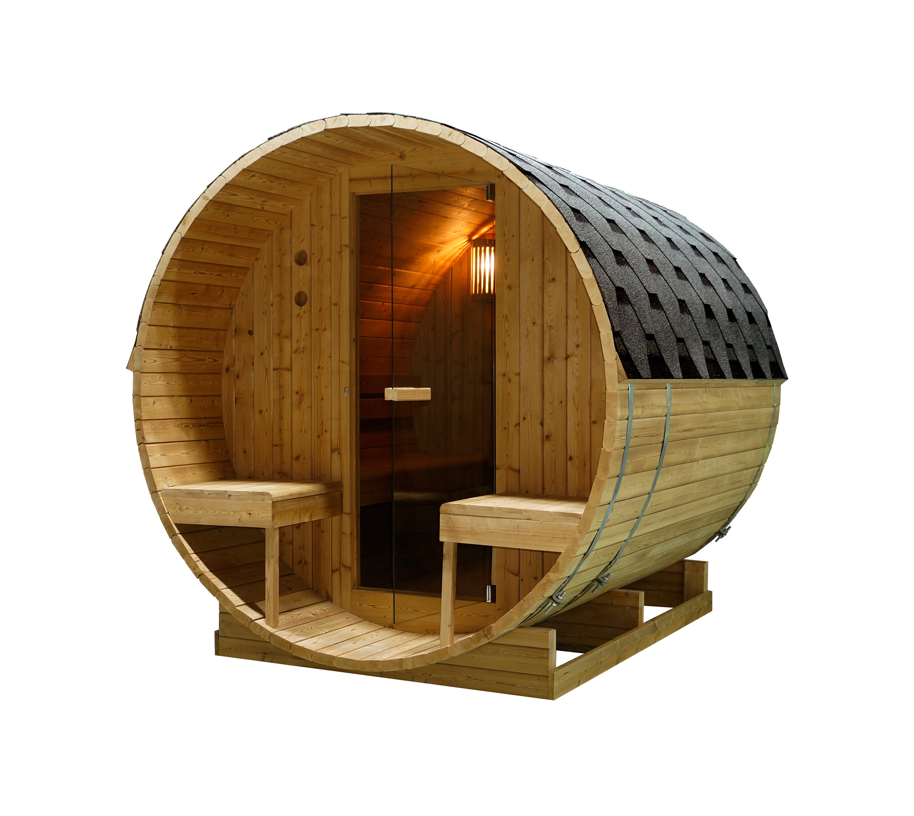 Outdoor Fasssauna BERGEN für 4 - 6 Personen