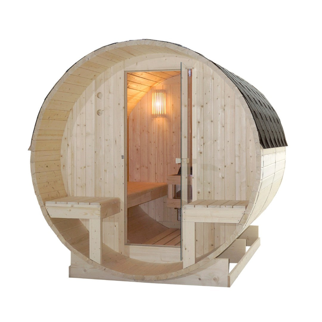 Outdoor Fasssauna BERGEN für 4 - 6 Personen