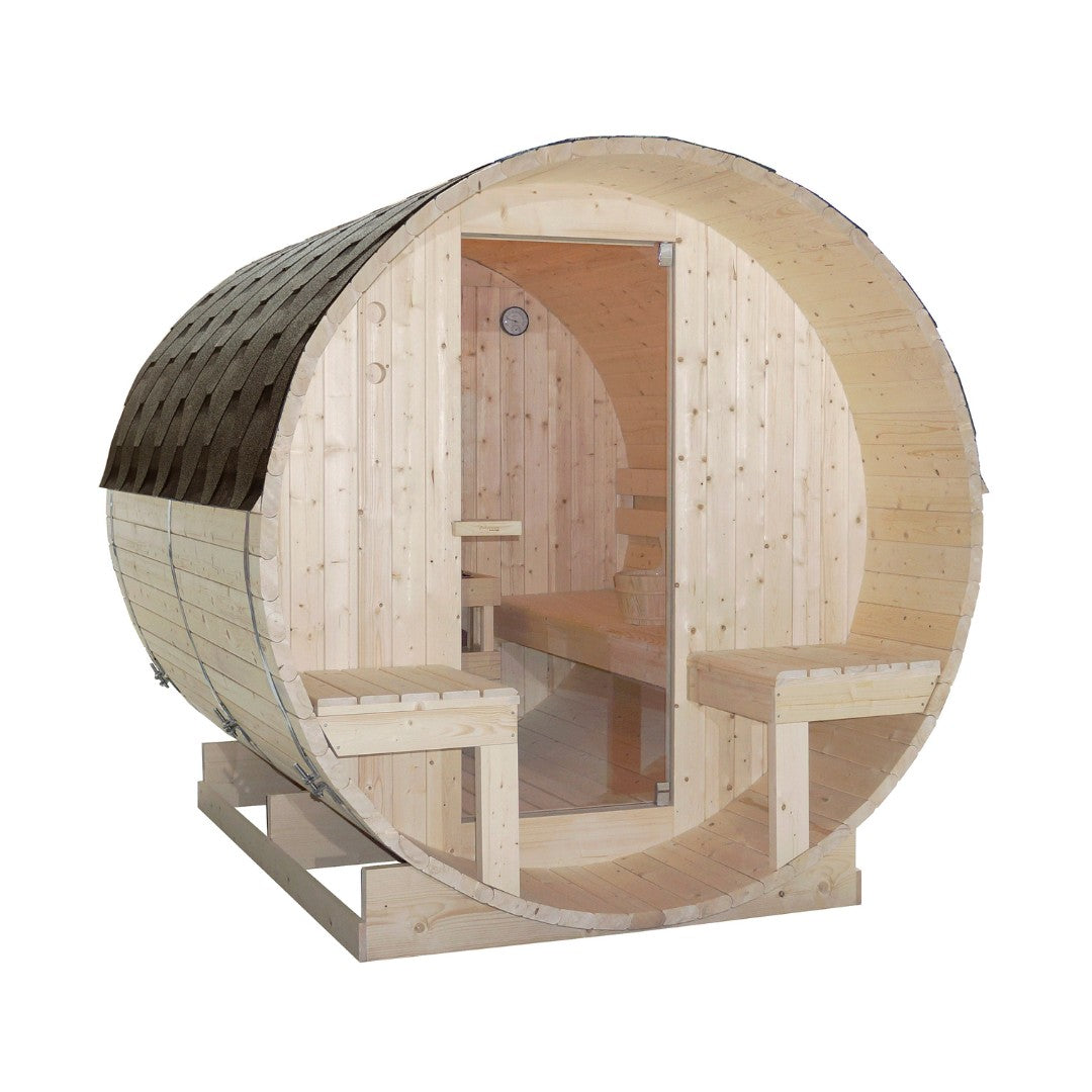 Outdoor Fasssauna BERGEN für 4 - 6 Personen