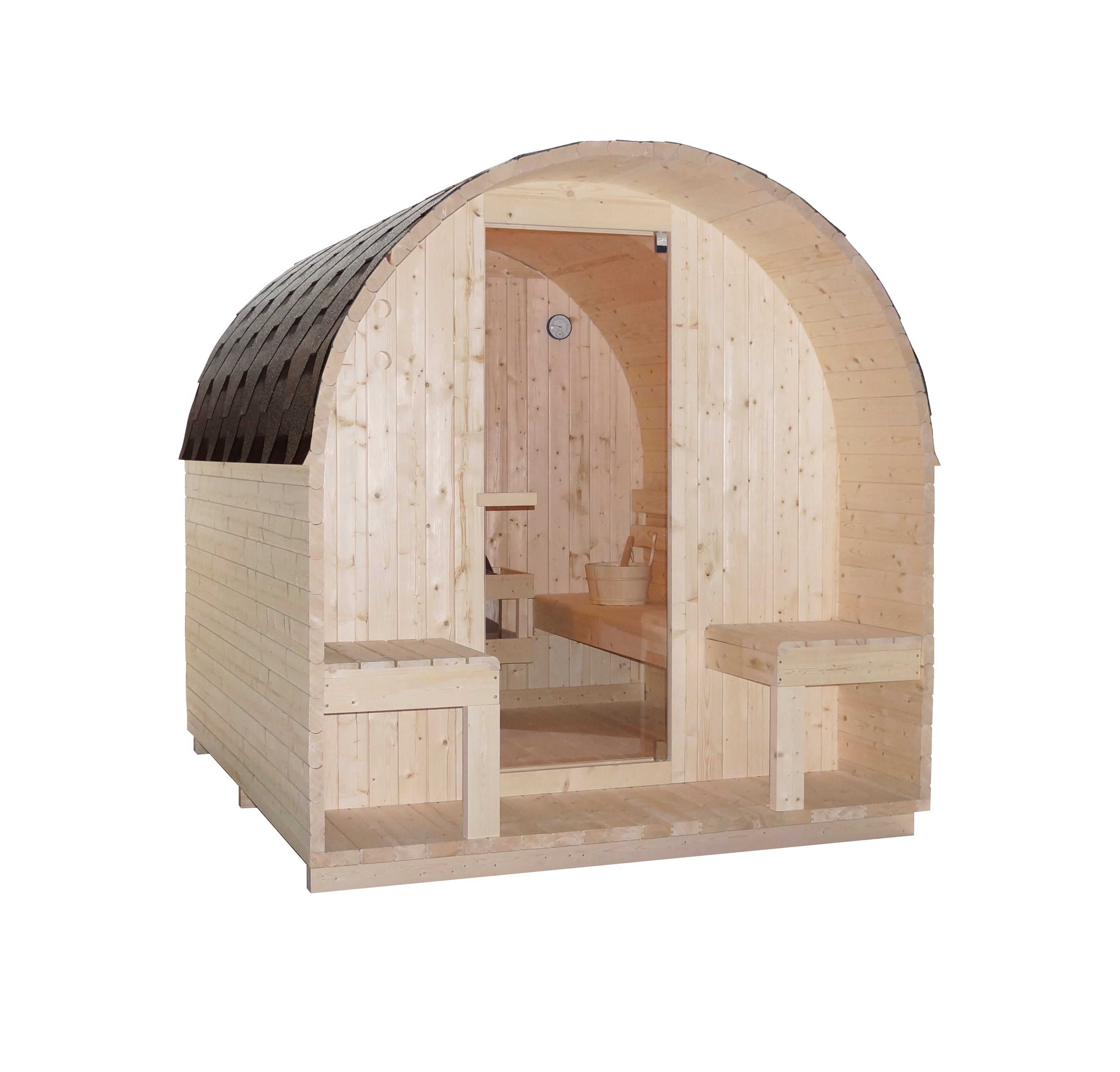 ISLAND XL Outdoor Sauna for 4 people, 189x220x200 cm (kit)