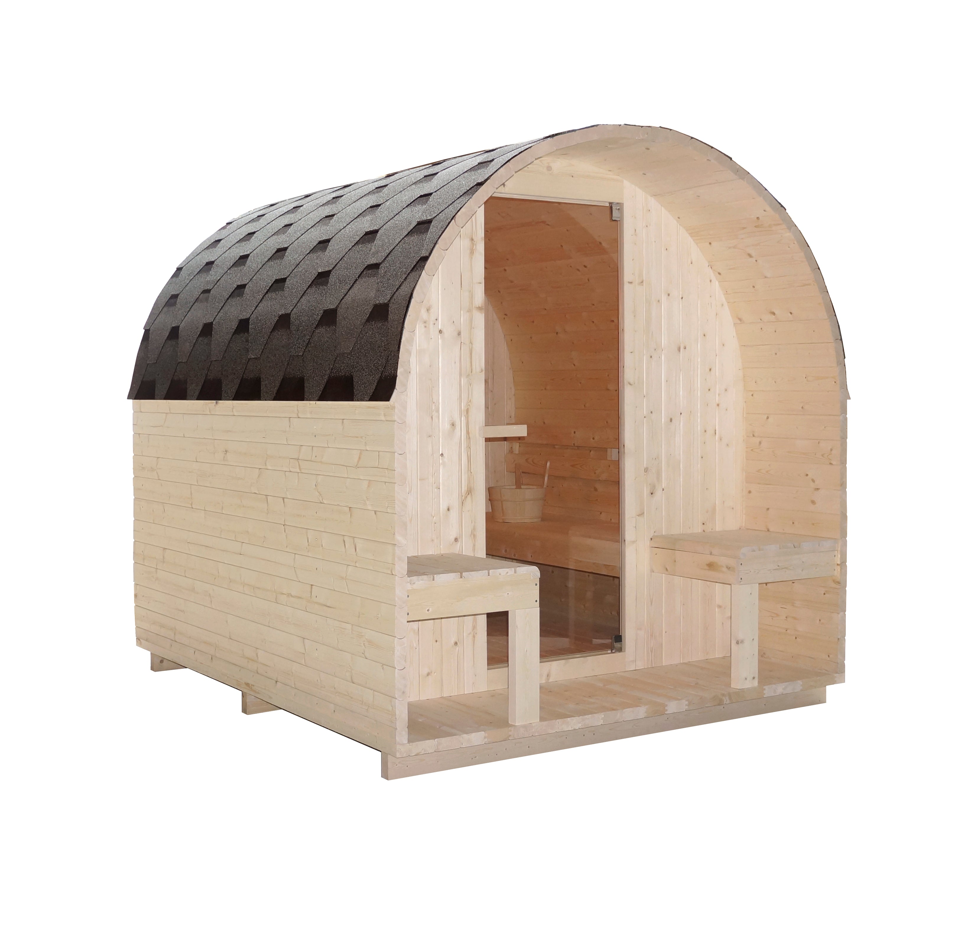 ISLAND XL Outdoor Sauna for 4 people, 189x220x200 cm (kit)