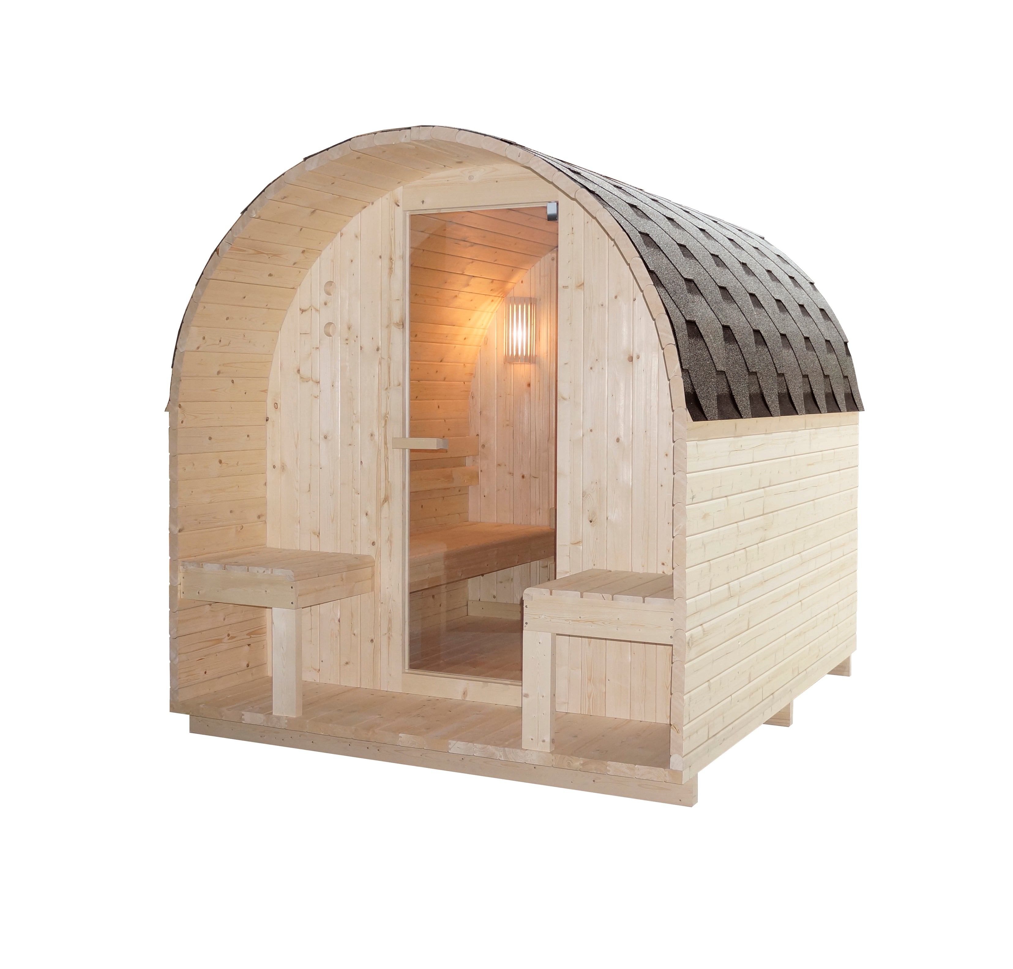 ISLAND XL Outdoor Sauna for 4 people, 189x220x200 cm (kit)
