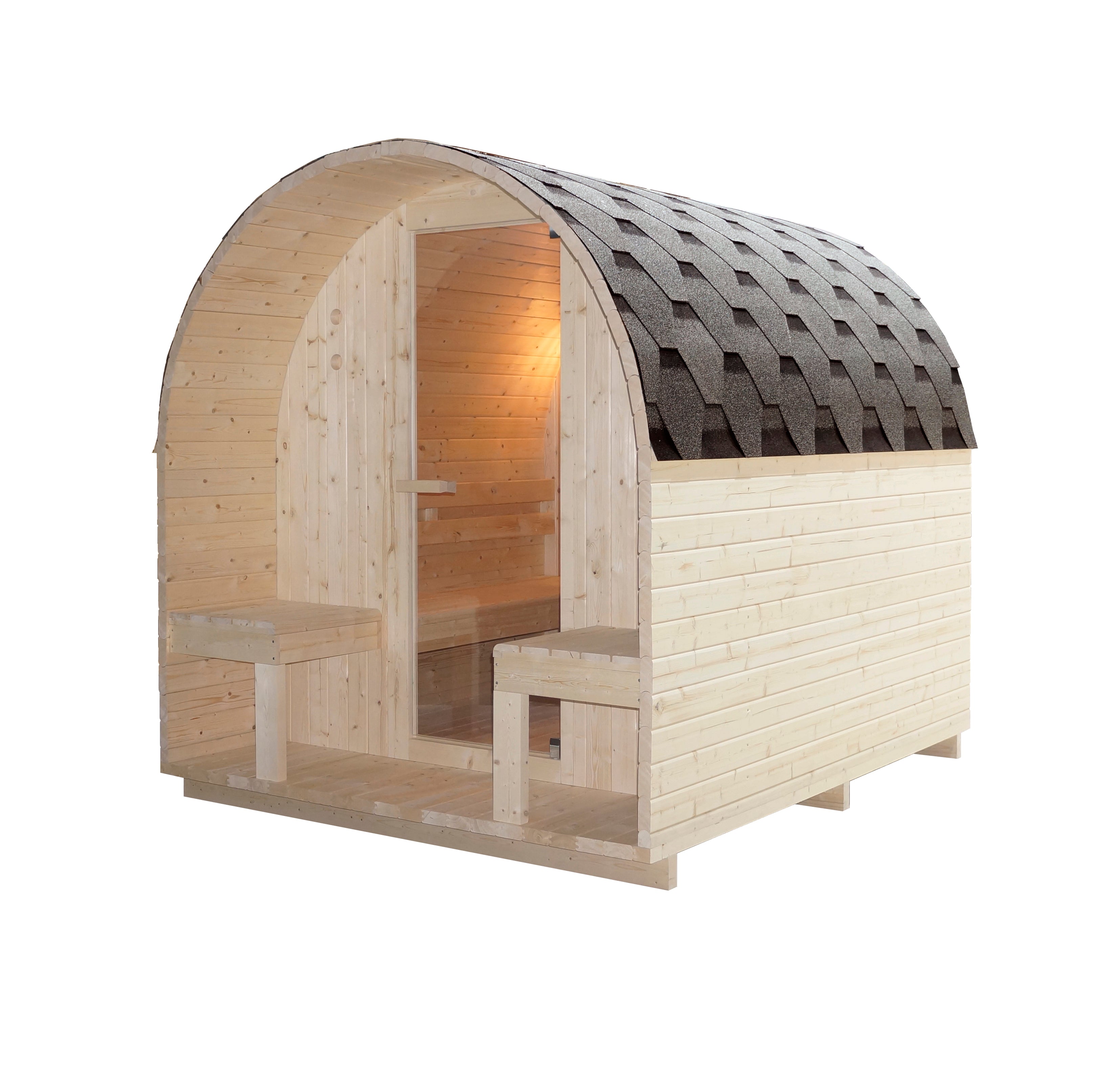 ISLAND XL Outdoor Sauna for 4 people, 189x220x200 cm (kit)