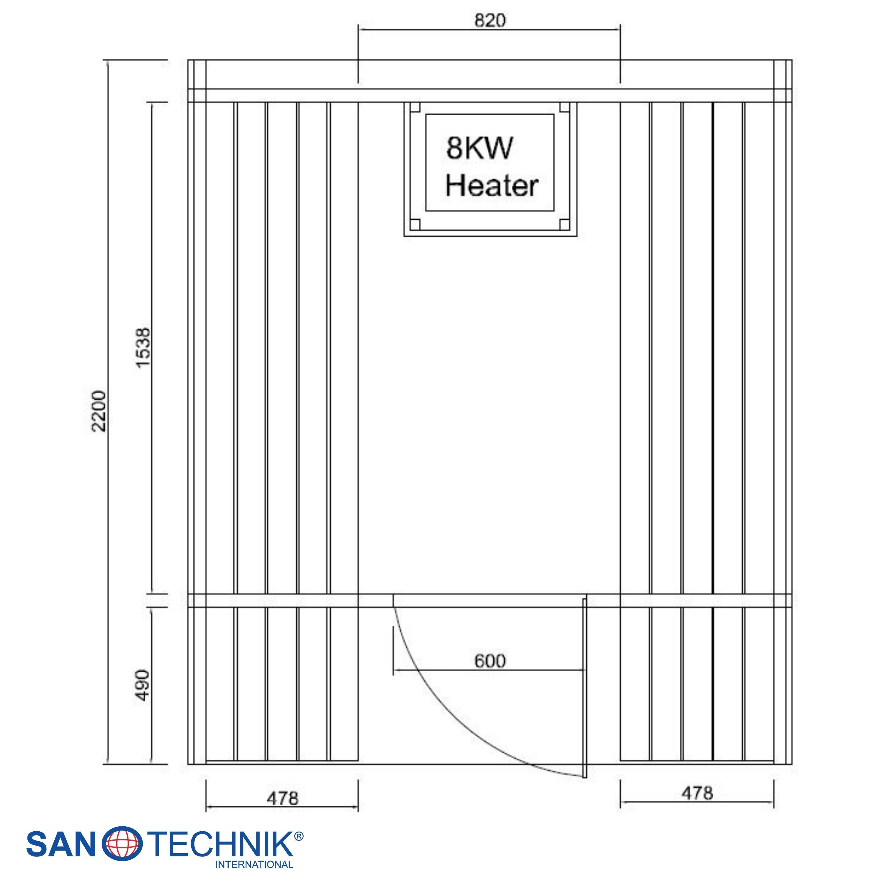 Outdoor Sauna ISLAND XL für 4 Personen
