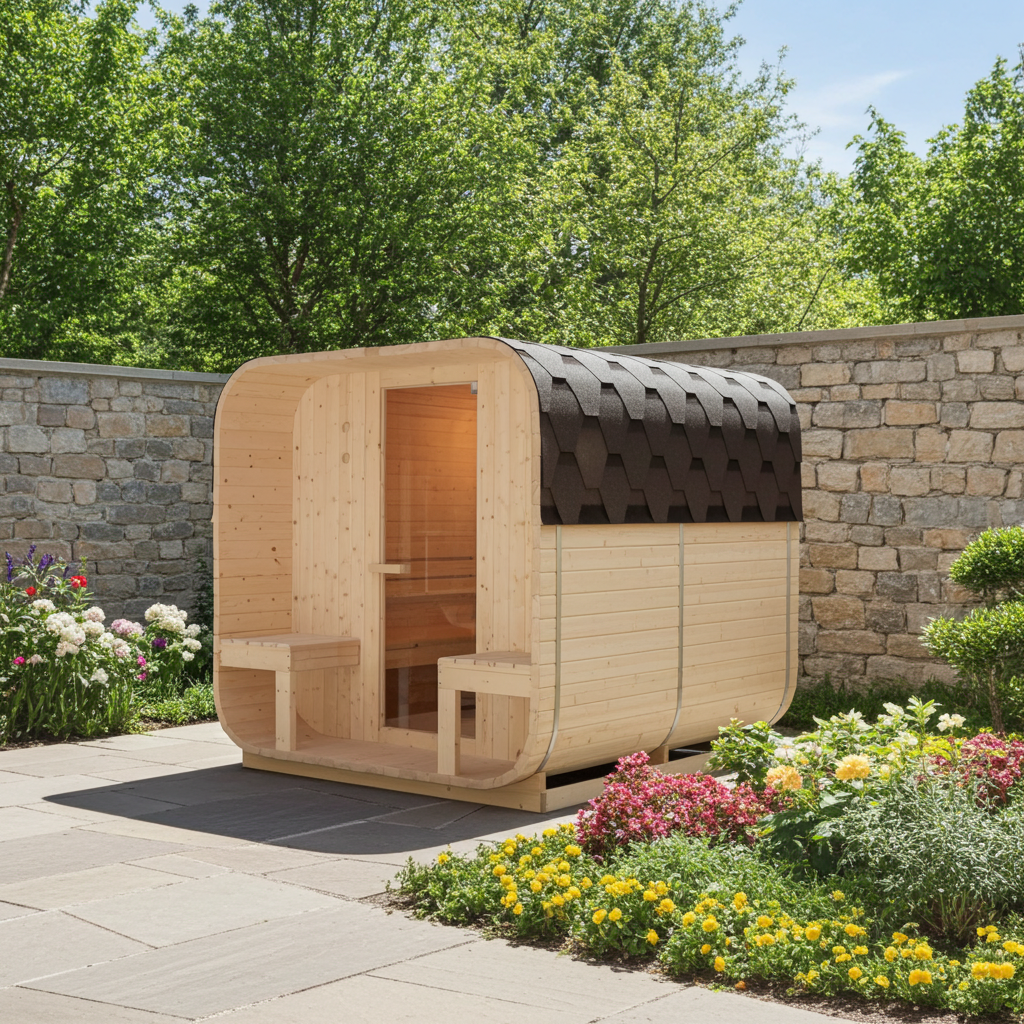 GÖTEBORG Außen Sauna für 4 P. 188,2x220x194 cm (Bausatz)