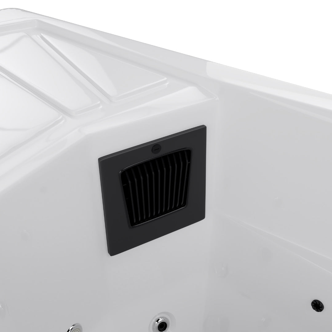 Eis-& Wärmebad ICE BAD WHITE inkl. Abdeckung + Stiege 210x110x80 cm