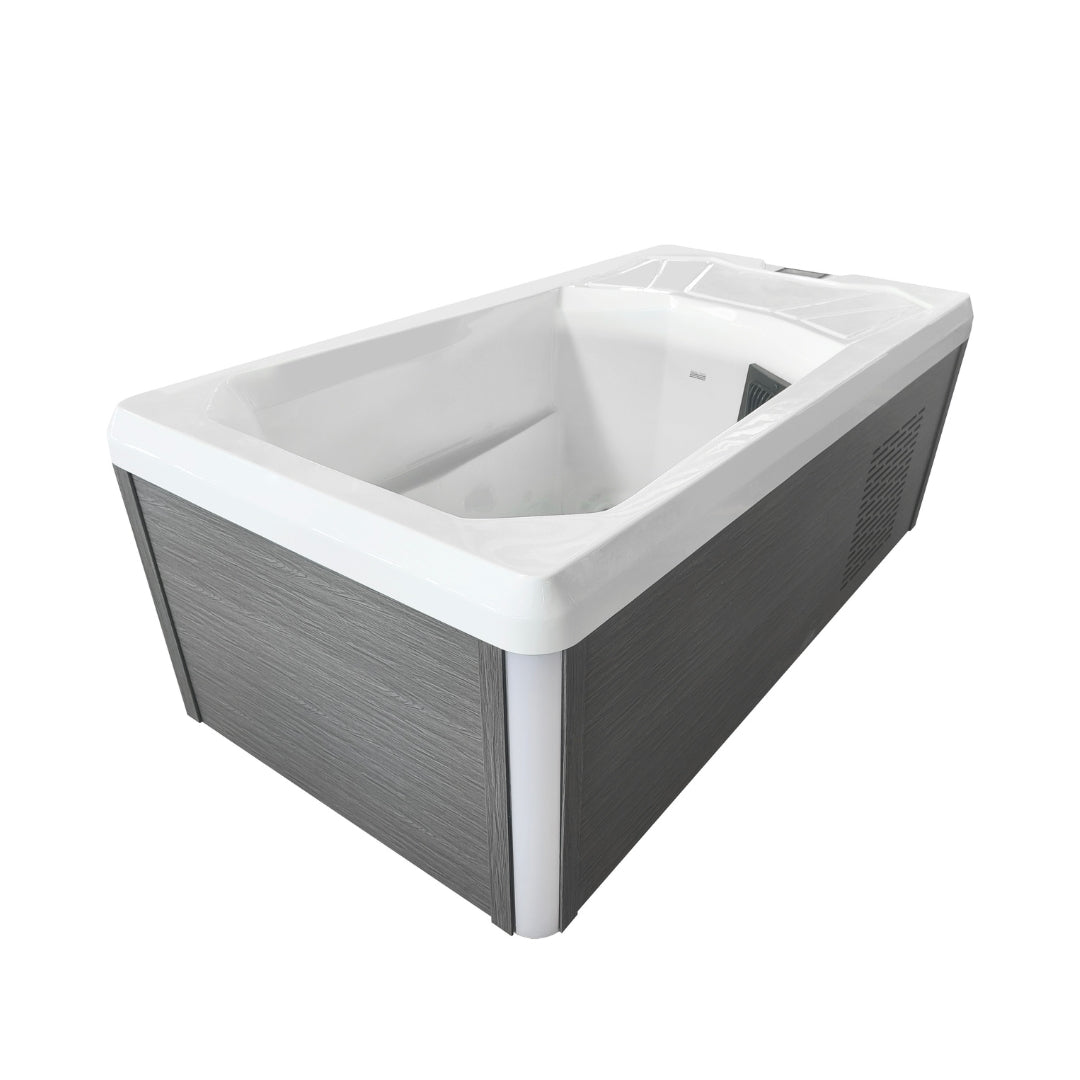 Eis-& Wärmebad ICE BAD WHITE inkl. Abdeckung + Stiege 210x110x80 cm