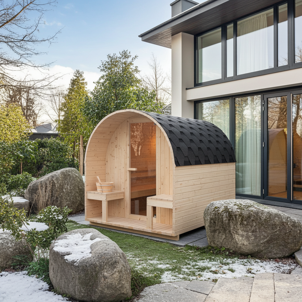 ISLAND XL Außen Sauna für 4 P. 189x220x200 cm (Bausatz)