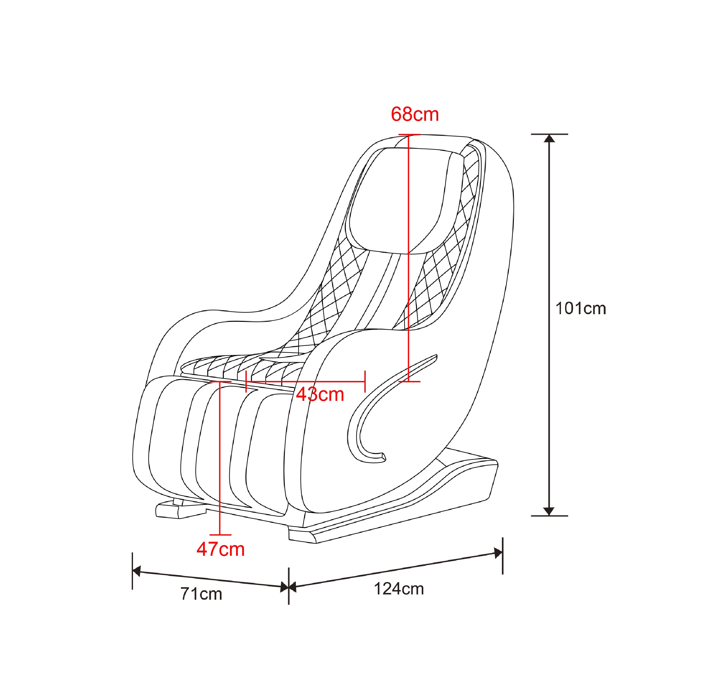 Sillón de masaje de lujo gris/beige