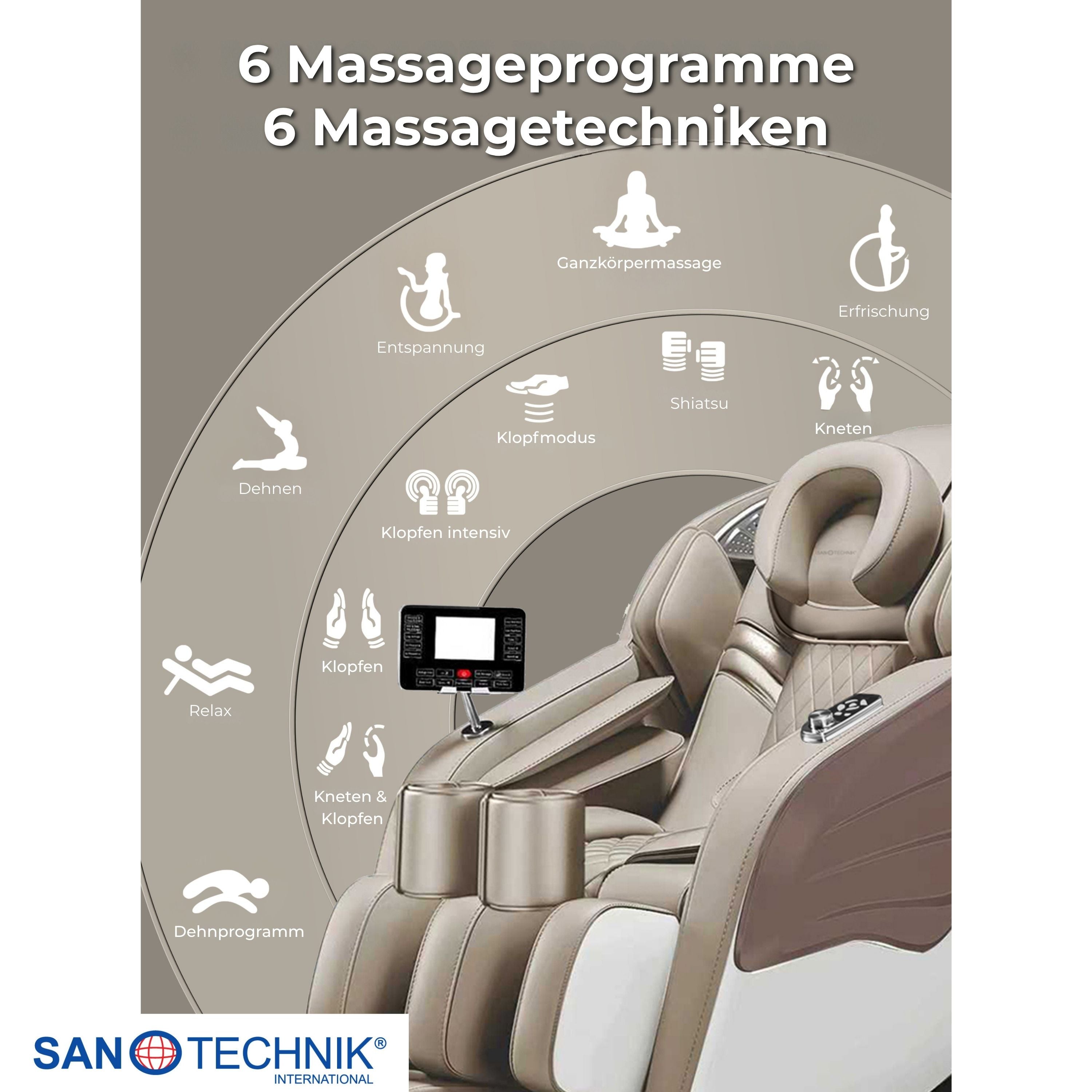 Master Pro Luxus-Massagesessel beige