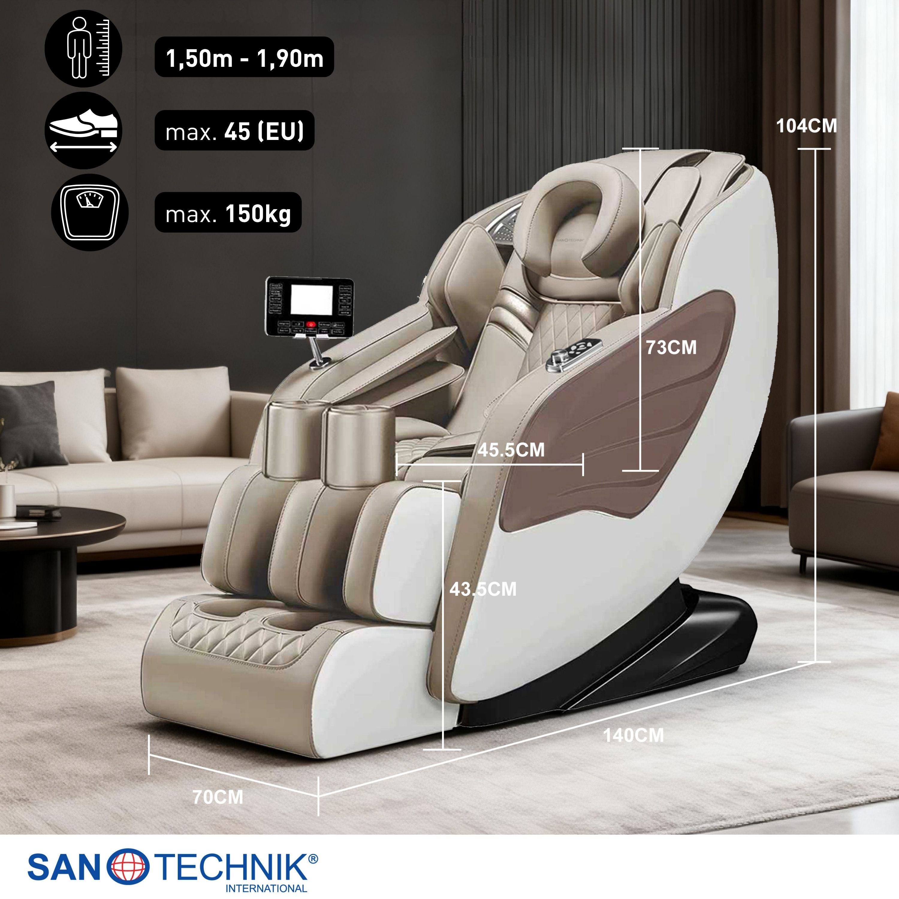 Master Pro Luxus-Massagesessel beige