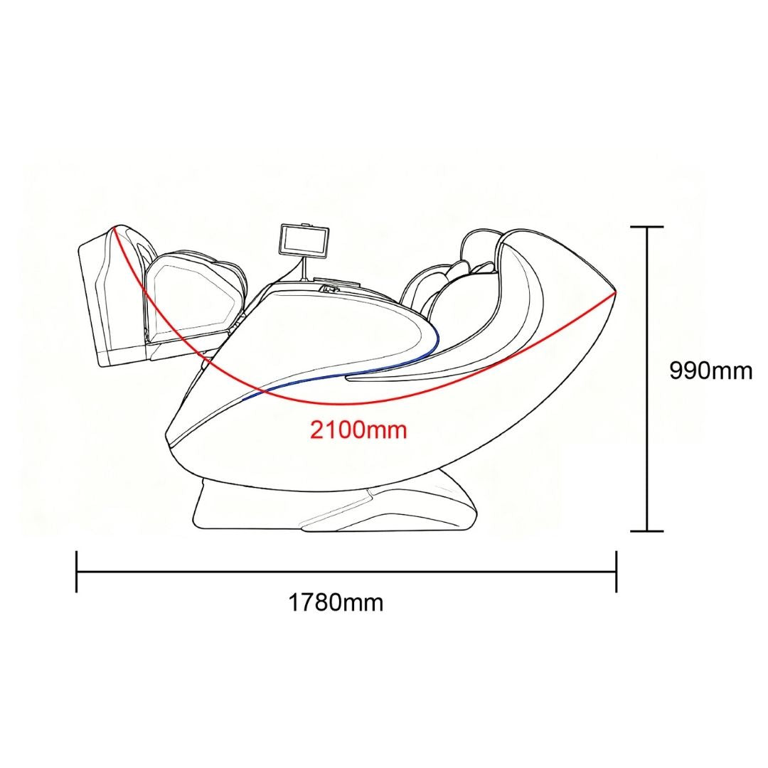 LUXORA Luxus-Massagesessel schwarz