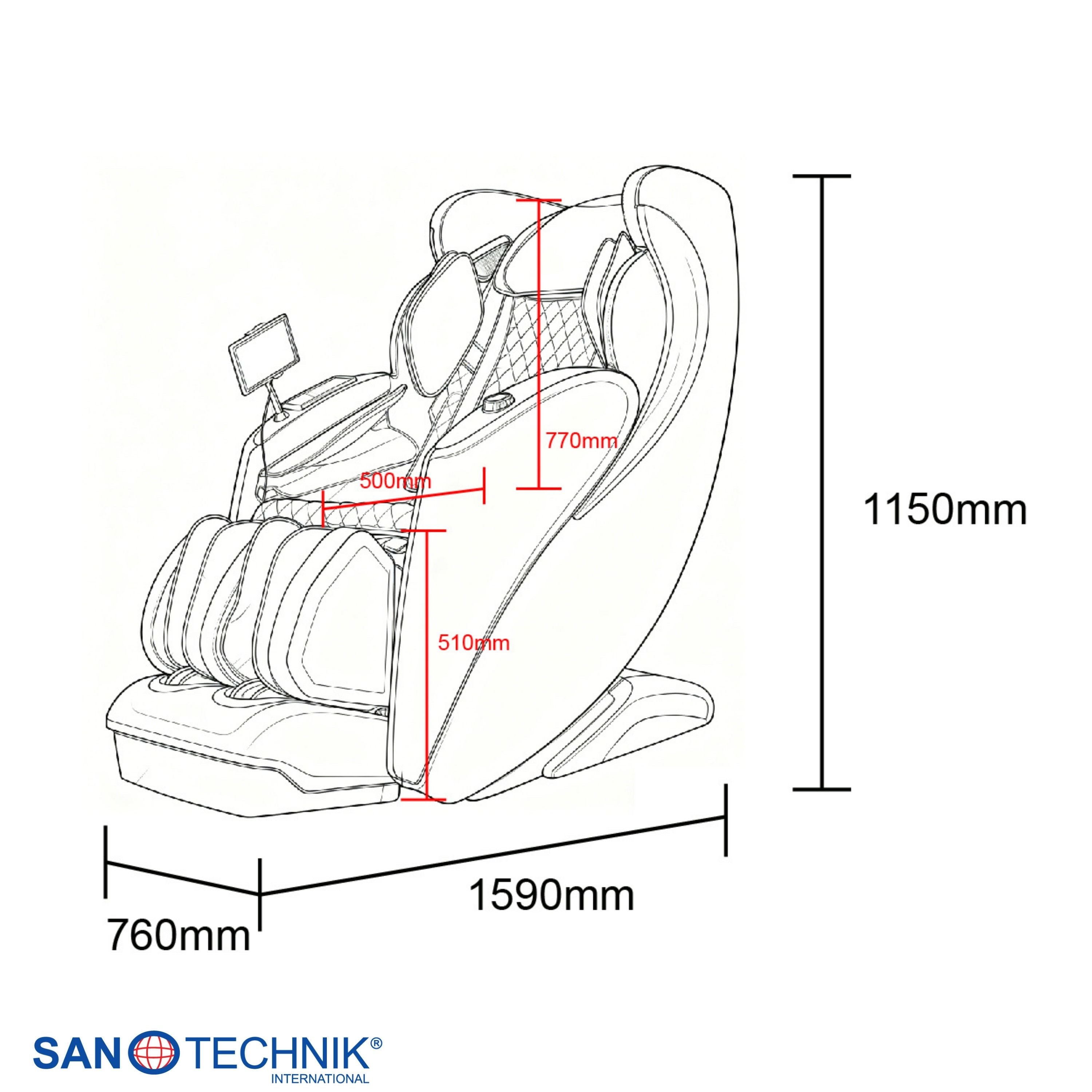 LUXORA luxury massage chair, black