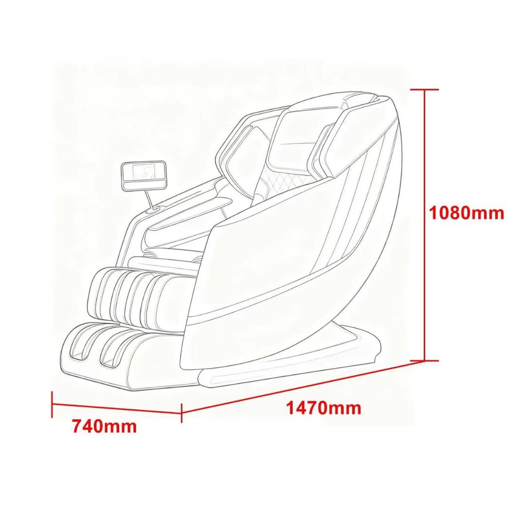 CALMORA Luxus-Massagesessel weiß/schwarz