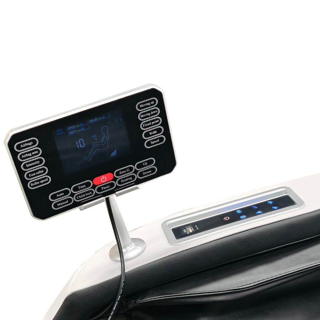 CALMORA Luxus-Massagesessel weiß/schwarz