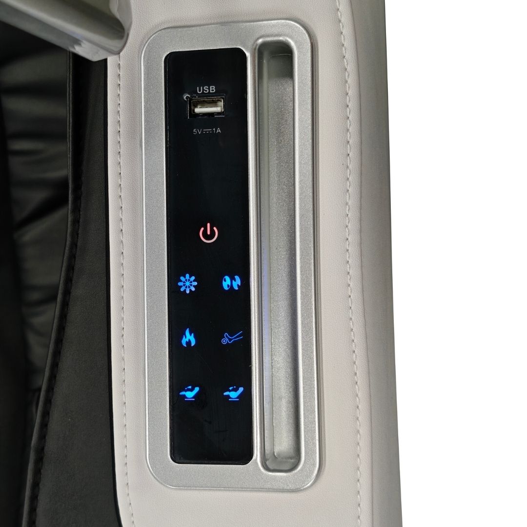 CALMORA Luxus-Massagesessel weiß/schwarz