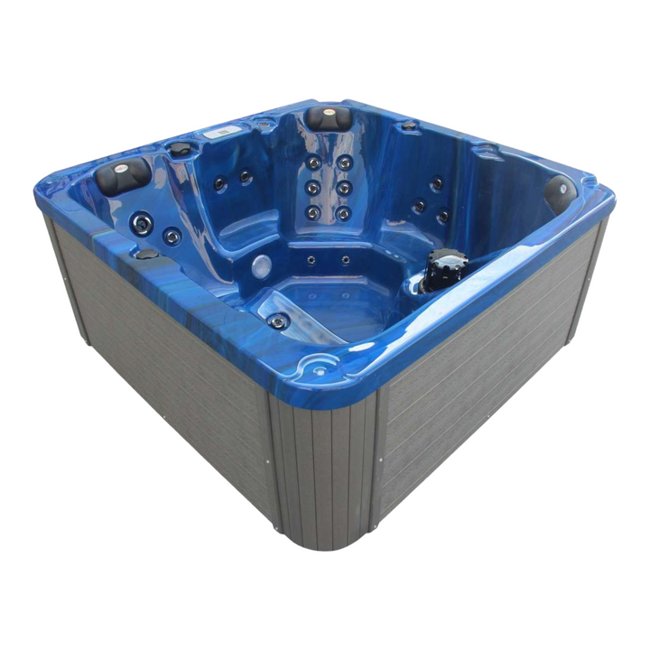 Outdoor whirlpool Palma Blue including cover and steps - 190 x 190 x 86 cm