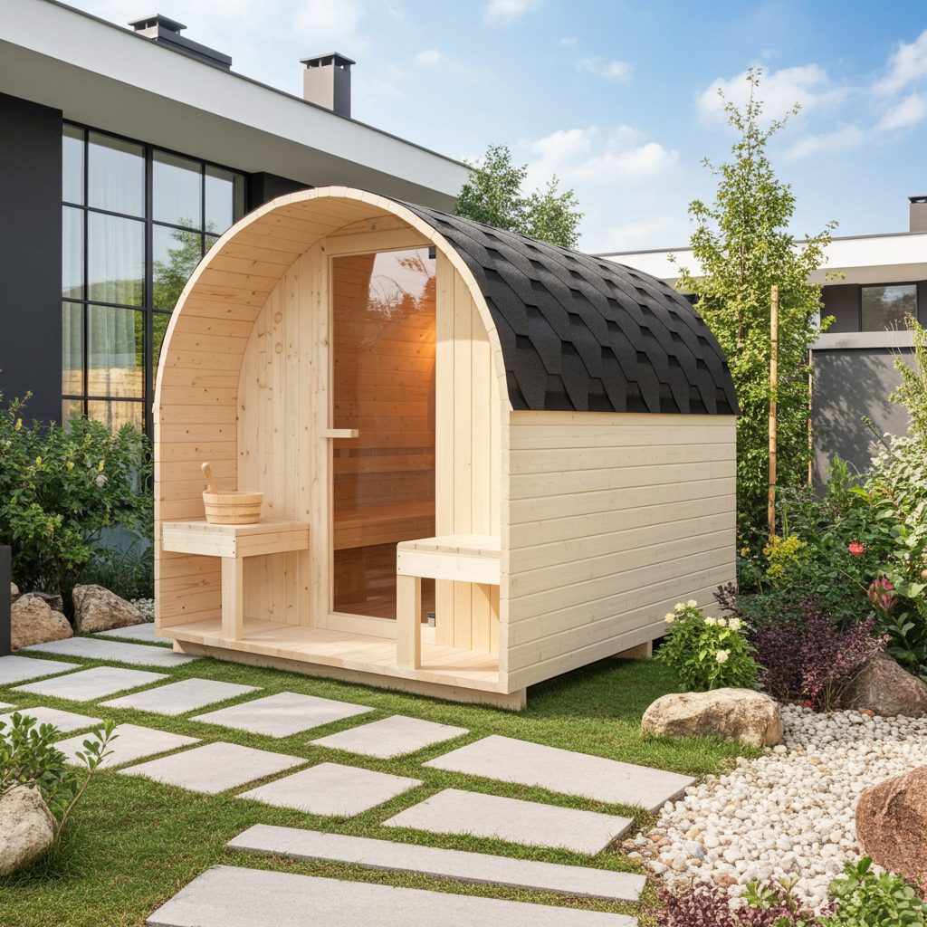 Outdoor sauna ISLAND XL for 4 people
