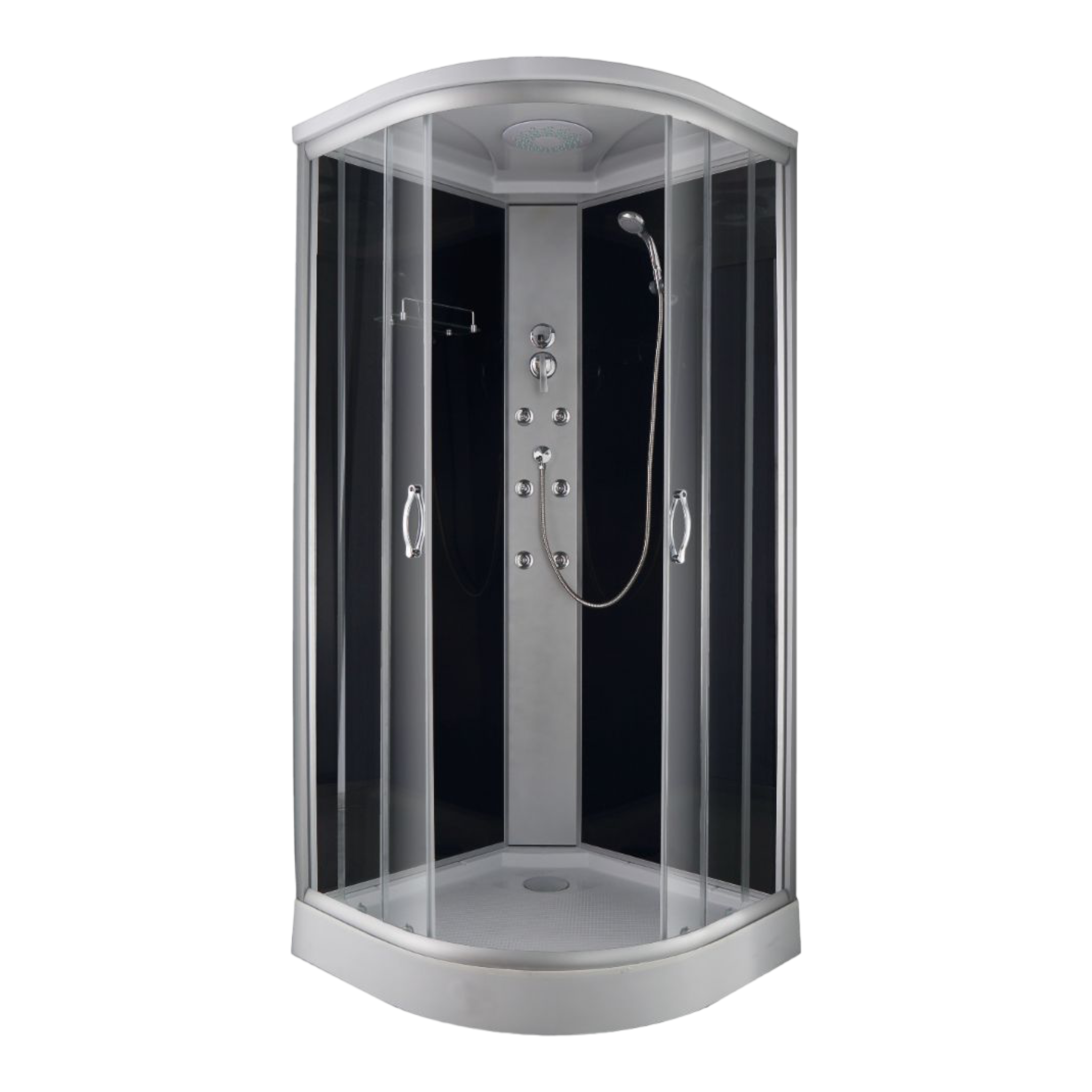 Cabina de ducha completa RELAX BLACK 90x90x215 cm