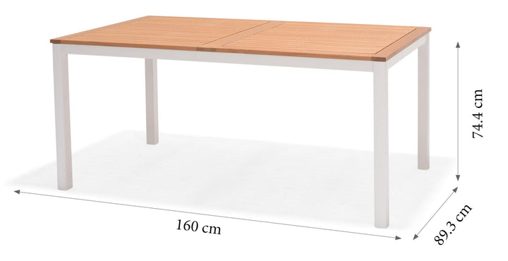 Mesa de jardín Ibis 160x90x74 cm