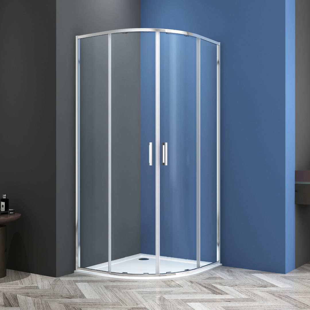 Rundduschkabine chrom ESG Easy-Clean in 3 verschiedene Größen