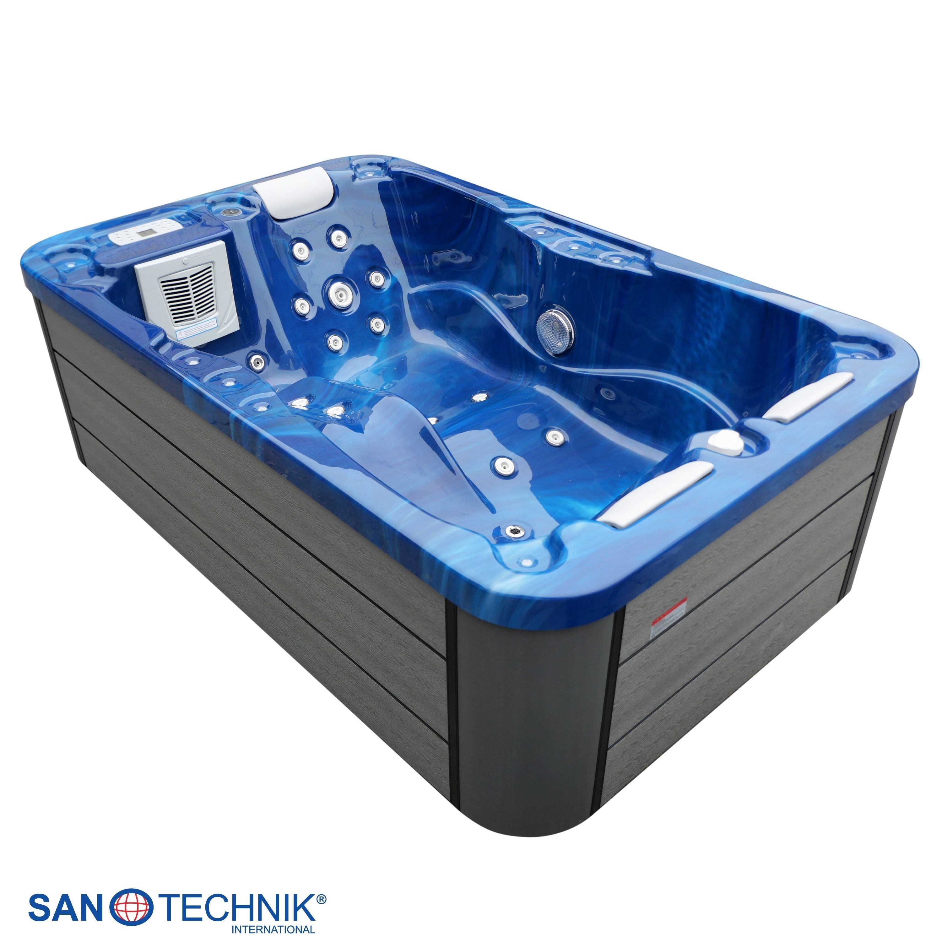 Outdoor whirlpool Modena BLUE MARBLE including cover 205x130x70 cm frost-proof