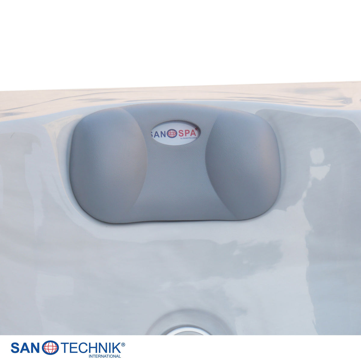 Outdoor Whirlpool PALMA White Marble incl. Cover & Steps 190x190x86 cm frost-proof