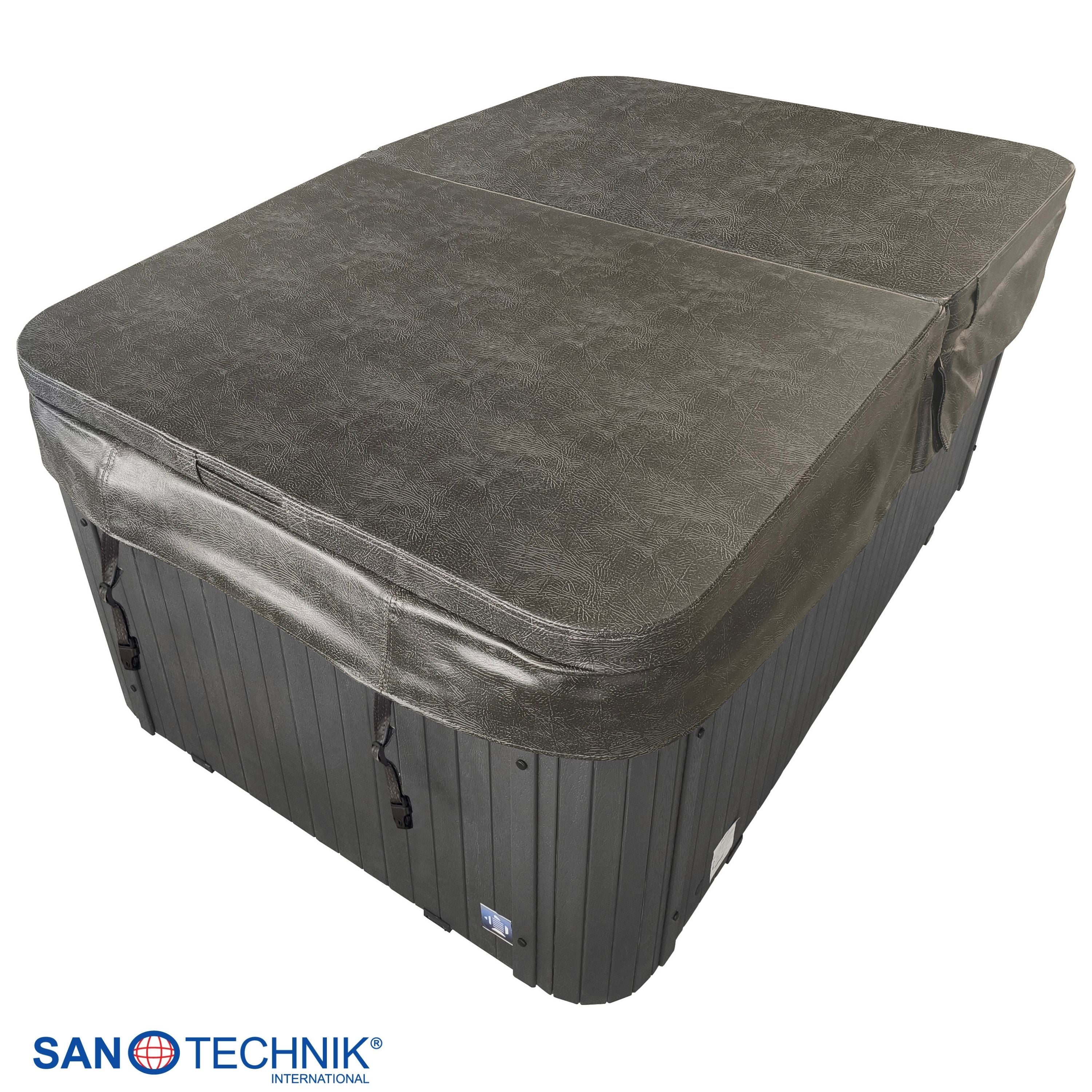 Outdoor Whirlpool SPLIT WHITE MARBLE incl. cover 175x115x70 cm frost-proof